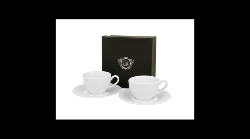 D.G.50417 Porceláncsésze+alj, 75ml, 2 személyes, dobozban, Diamond