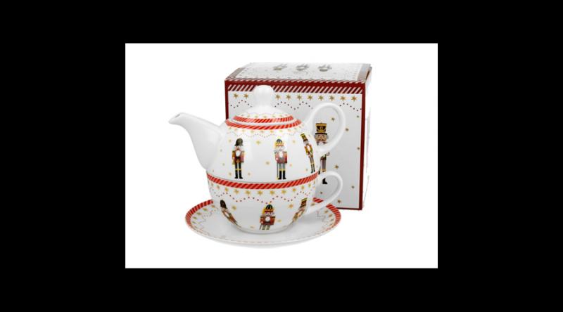 D.G.51315 Porcelán egyszemélyes teázós szett 300ml, dobozban, Christmas Nutcracker