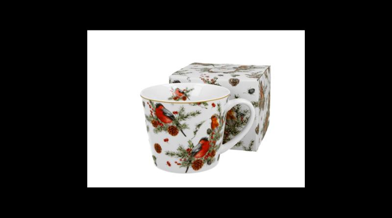 D.G.52954 Porcelánbögre 610ml, dobozban, Christmas Birds