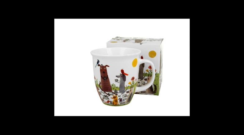 D.G.53890 Porcelánbögre 650ml, dobozban, Dog picnic