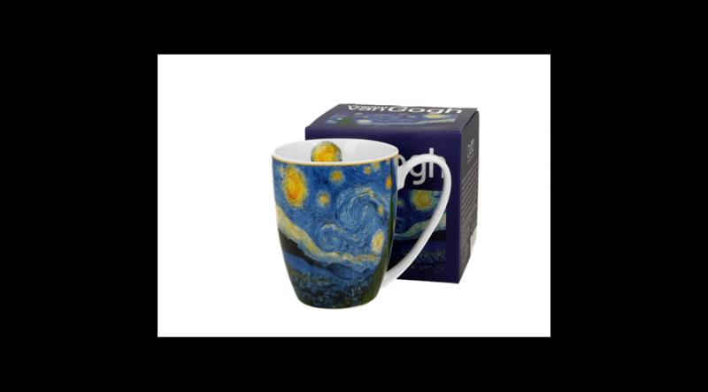 D.G.57423 Porcelánbögre 360ml, dobozban, Van Gogh: Csillagos Éj