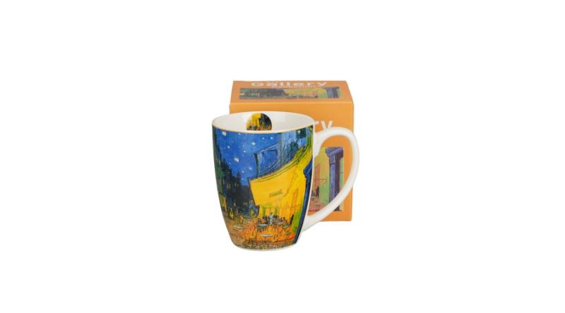 D.G.59311 Porcelánbögre 360ml,dobozban Van Gogh: Kávéház éjjel
