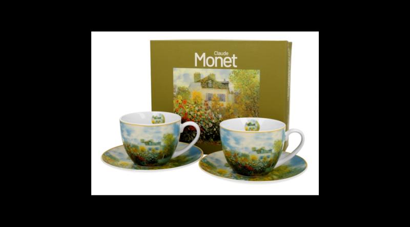 D.G.60393 Porceláncsésze+alj, 270ml, 2 személyes, dobozban, Monet:Kert Argenteuilban