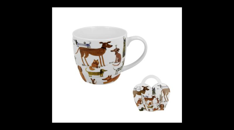 D.G.66746 Porcelánbögre 460ml, díszcsomagolásban, Various Dogs