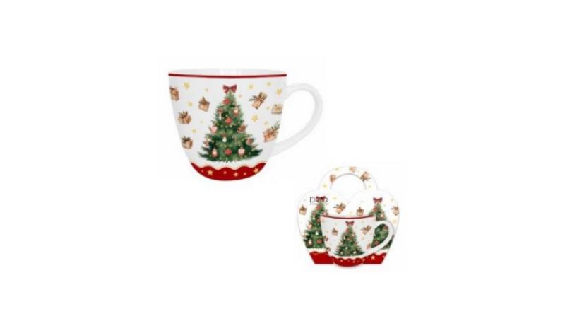 D.G.69136 Porcelánbögre 460ml, díszcsomagolásban, Christmas Tree 3