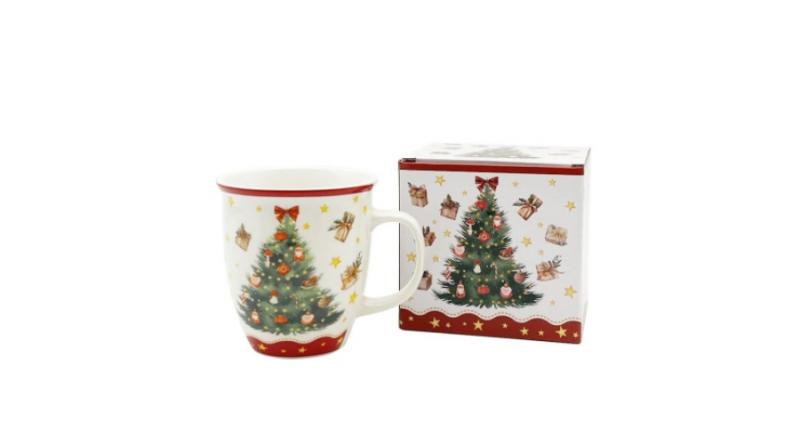D.G.69143 Porcelánbögre 650ml, dobozban, Christmas Tree 3