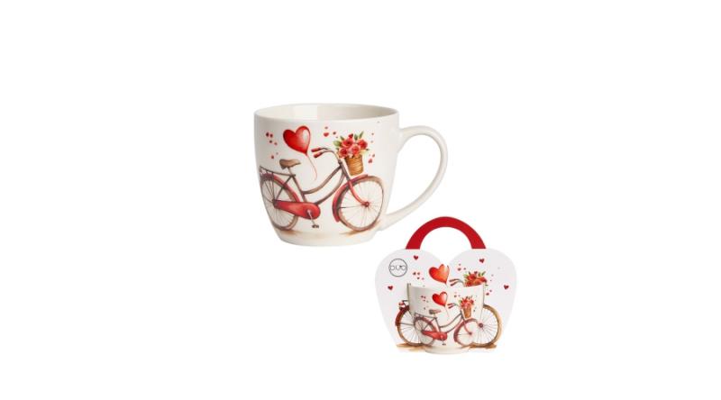 D.G.74963  Porcelánbögre 460ml,  díszcsomagolásban, Bike
