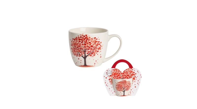 D.G.75038 Porcelánbögre 460ml,  díszcsomagolásban, Tree