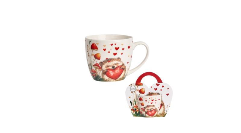 D.G.75113 Porcelánbögre 460ml,  díszcsomagolásban, Hedgehog