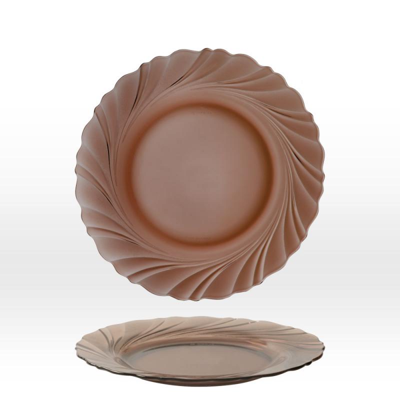 Duralex Beau Rivage lapos tányér, 23,5 cm, füstszínű, duralexlapos