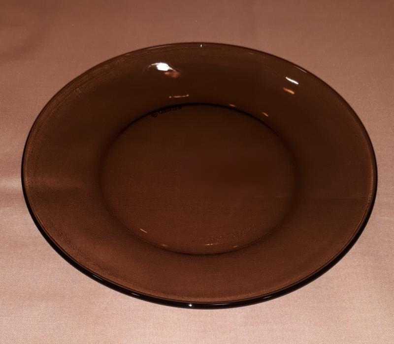 Duralex füstszínű desszert tányér, üveg, 19 cm, 201040