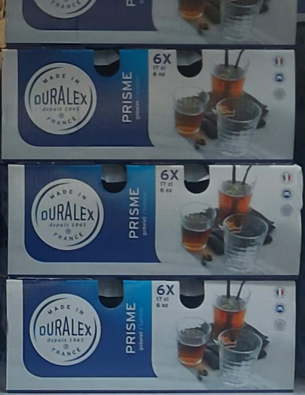 Duralex Prisme trans, üveg pohár, átlátszó, 17cl, 6db
