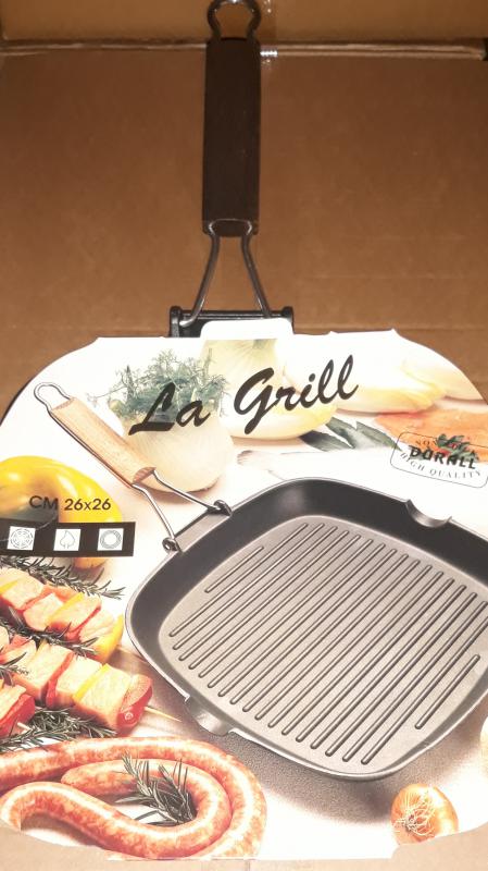 Durall teflon öntvény grillsütő, 26X26 cm, 183001