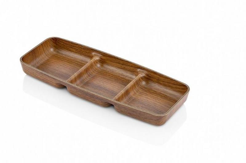 EVELIN plastic kínáló szögletes 3részes 10x26x2,7cm, 10196 M