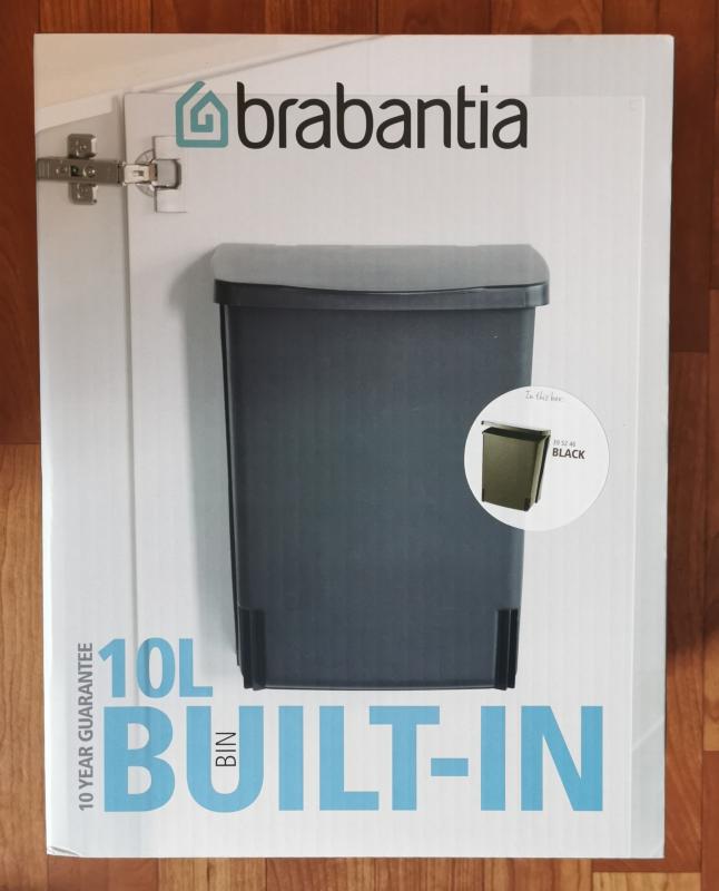 BRABANTIA BUILT IN BIN ajtóra szerelhető szemetes,10L, BLACK, 395246