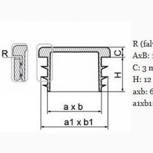 10x20 mm-es zártszelvénydugó .V2 (1-1,5mm) Kiszerelés: 100 db