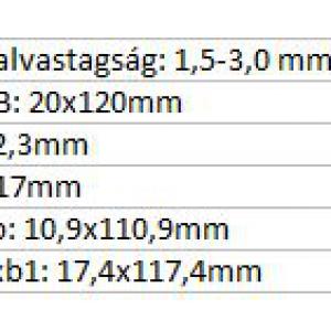 20x120 mm-es zártszelvény dugó fekete Kiszerelés: 50 db