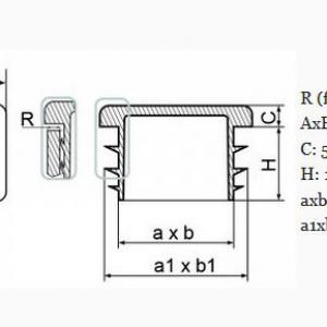 20x25 mm-es zártszelvény dugó . Kiszerelés: 50 db