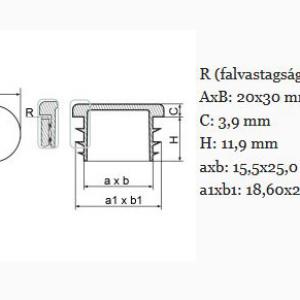 20x30 mm-es ovális csődugó . Kiszerelés: 100 db