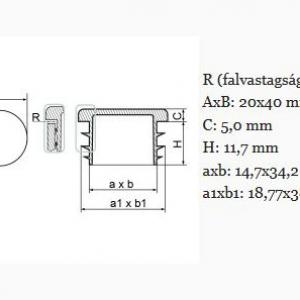 20x40 mm-es ovális csődugó . Kiszerelés: 100 db
