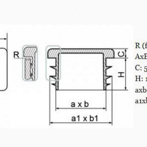 25x30 mm-es zártszelvény dugó . Kiszerelés: 50 db