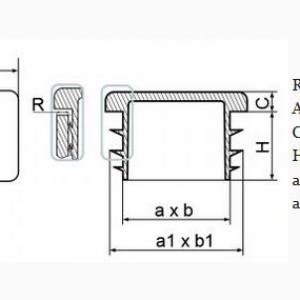 25x35 mm-es zártszelvény dugó . Kiszerelés: 50 db
