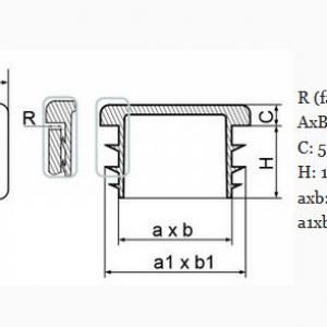 25x45 mm-es zártszelvény dugó . Kiszerelés: 50 db