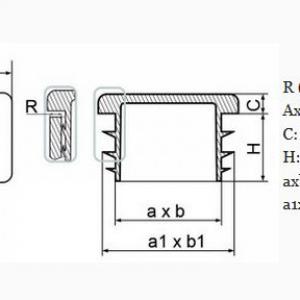 25x60 mm-es zártszelvény dugó . Kiszerelés: 50 db