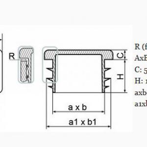 30x45 mm-es zártszelvény dugó . Kiszerelés: 50 db