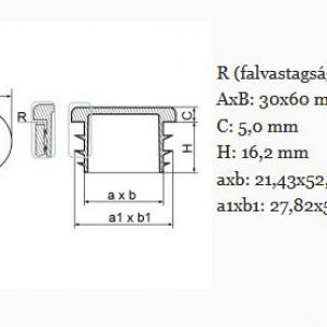 30x60 mm-es ovális csődugó . Kiszerelés: 100 db