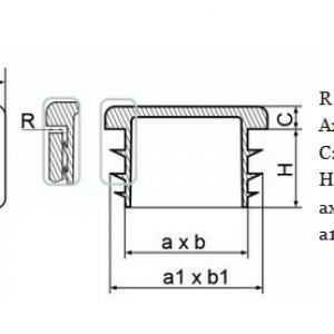 30x60 mm-es zártszelvénydugó . Kiszerelés: 50 db