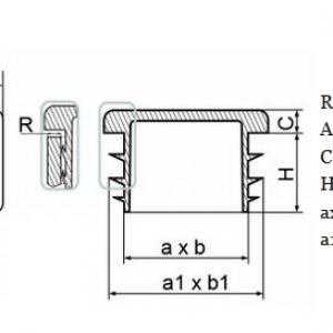 35x40 mm-es zártszelvénydugó . Kiszerelés: 50 db