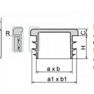 35x45 mm-es zártszelvénydugó . Kiszerelés: 50 db