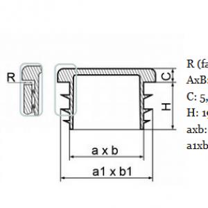50x70 mm-es zártszelvénydugó . Kiszerelés: 50 db