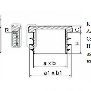 60x120 mm-es zártszelvénydugó . Kiszerelés: 100 db