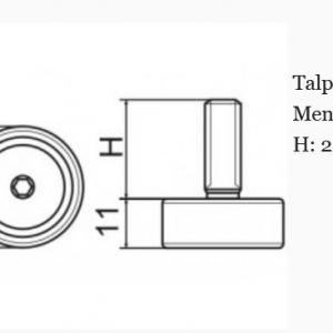 Állítható láb 34mm talppal, M8x20-as szárral. 100 db