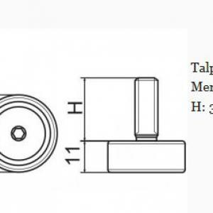 Állítható láb 34mm talppal, M8x35-ös szárral. 100 db