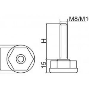 Állítható láb Ø 30mm talppal, M10x105-ös szárral. 100 db