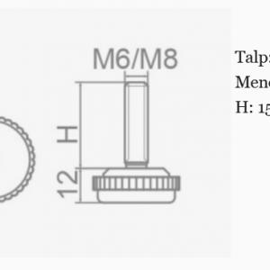 Állítható láb Ø 30mm talppal, M6x15-ös szárral. 100 db, recés
