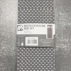 APS PVC evőeszköz zseb 24x9cm 6db SZÜRKE