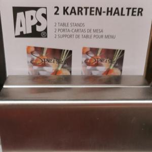 APS rozsdamentes asztali menütartó, 2 db, 8,5x4 cm