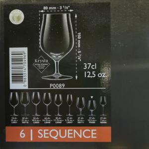 Arcoroc Chef Sommelier; Sequence talpas pohár, 37 cl, 6 db