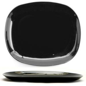 Arcoroc Evolutions Black hamburgeres tányér, fekete üveg, 28x23 cm, 1 db, P1137