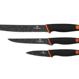 Berlinger Haus Granit Diamond Line 3 részes késkészlet,fekete-narancs, BH-2301