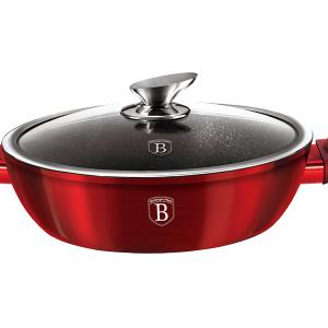 Berlinger Haus Metallic Line Burgundy indukciós szeletsütő két füllel+fedő, 28 cm, 3,8l, BH-1263N