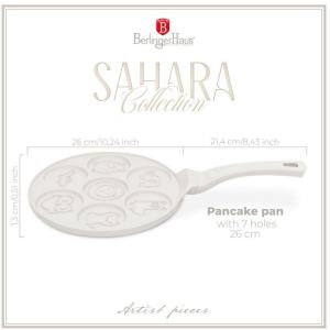 Berlinger Haus SAHARA bevonatos 7 lyukú palacsintasütő, mintás, 26cm, indukciós, BH-7800W