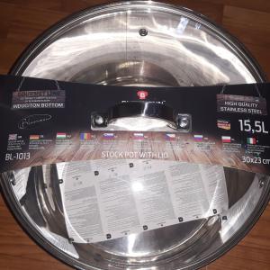 Blaumann Gourmet Line rozsdamentes fazék+üvegfedő, 15,5 liter, indukciós, BL-1013