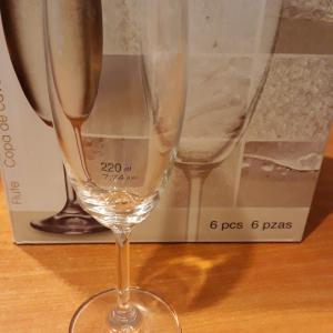 BOHEMIA MARTINA pezsgős kristálypohár, 22 cl, 6 db, 416033