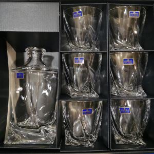 Bohemia Quadro kristály whiskys szett díszdobozban, 7 db, 416002