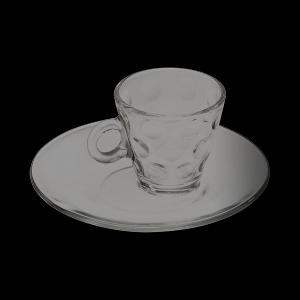 Bormioli Rocco Dots 6 személyes mokkás készlet (6 db csésze+ 6 db alj), 10 cl